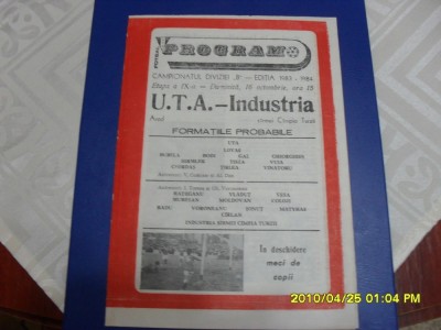 program UTA - Ind.SC Turzii foto