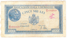 3) Bancnota 5000 lei 1944 15 decembrie foto