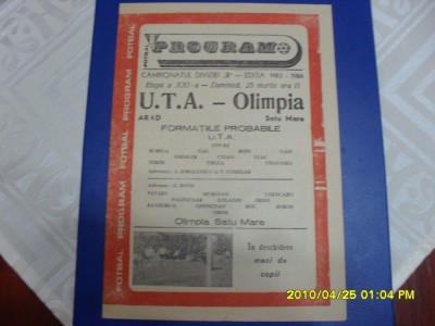 program UTA - Olimpia SM foto