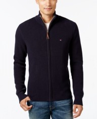 Pulover fermoar tip cardigan Tommy Hilfiger masura S si M foto