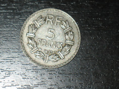 Moneda 5 franci Franta 1933, stare buna foto