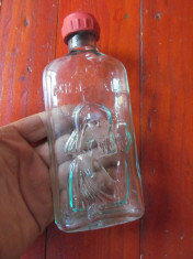 sticla de apa minerala gradata - Ape minerale - scris in relief cu dop original foto