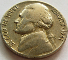 Moneda 5 Centi - SUA, anul 1941 *cod 4305 foto