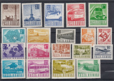 ROMANIA 1967 LP 662 POSTA TELECOMUNICATII SI TRANSPORT UZUALE SERIE MNH foto