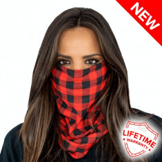 Bandana/Face Shield/Cagula/Esarfa - Lumberjack Red Plaid, SA Co. original foto