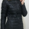 Jacheta neagra, din fas, cu design de dantela aplicata deasupra (Culoare: NEGRU, Marime: XXL-44)
