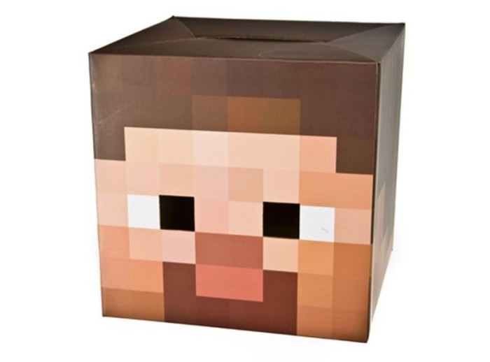 Minecraft Cardboard Steve Head - 32 cm + CADOU !!! foto mare Minecraft Cardboard Steve Head - 32 cm + CADOU !!! foto mare