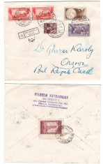 1933 Plic circulat recomandat cu seria Semicentenarul Peles foto