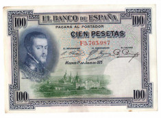 Spania 1925 - 100 pesetas foto