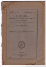Buletinul Societatii Numismatice Romane 1921, apr.-sept. foto