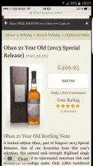 Whisky Oban 21 year foto