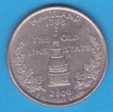 (M1318) MONEDA SUA - QUARTER DOLLAR 2000, LIT. D - MARYLAND, America de Nord