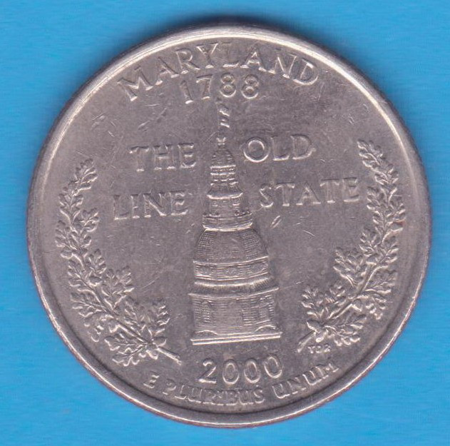 (M1318) MONEDA SUA - QUARTER DOLLAR 2000, LIT. D - MARYLAND