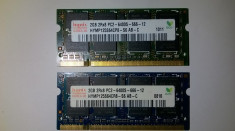 4Gb ddr2 Memorie laptop Hynix HYMP125S64CP8-S6 DDR2 2x2GB PC2-6400 800MHz SoDimm foto