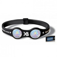 Bratara Double Power Balance neagra foto