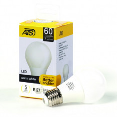 Bec LED ATS E27 lumina calda / 60W , 500 lumeni / (46788)