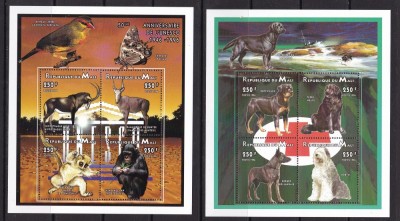 Mali 1996 fauna aniversari MI 1664-1687 6 kleib. ( 3 poze ) MNH w40 foto