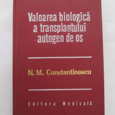 Valoarea biologica a transplantului autogen de os - N. M. Constantinescu