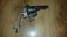 Pistol antic belgian 1897-98 pinfire revolver foto