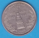 (M1322) MONEDA SUA - QUARTER DOLLAR 2000, LIT. D - MARYLAND, America de Nord