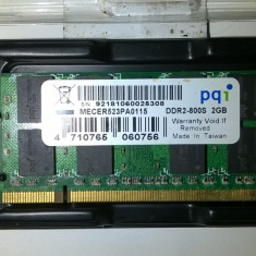 2Gb Memorie laptop PQI MECER523PA0115 DDR2 2GB PC6400 800MHz SoDimm PQD22808E25R