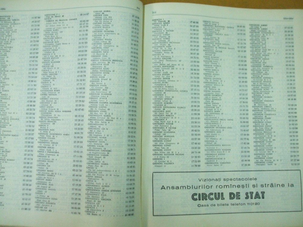 Lista abonatilor la serviciul telefonic Bucuresti 1965 050 | Okazii.ro