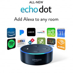 Amazon Echo Dot 2, negru - Functioneaza in Ro | Orice produs la comanda din SUA foto