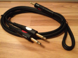 Cablu profesional RCA marca Proel DH540 (6.3 SP - 2X6.3 MP)-1,8 mt/gold (NOU), Cabluri RCA
