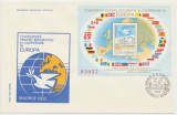 1983 ROMANIA FDC rar colita nedantelata Europa Conferinta CSCE Madrid