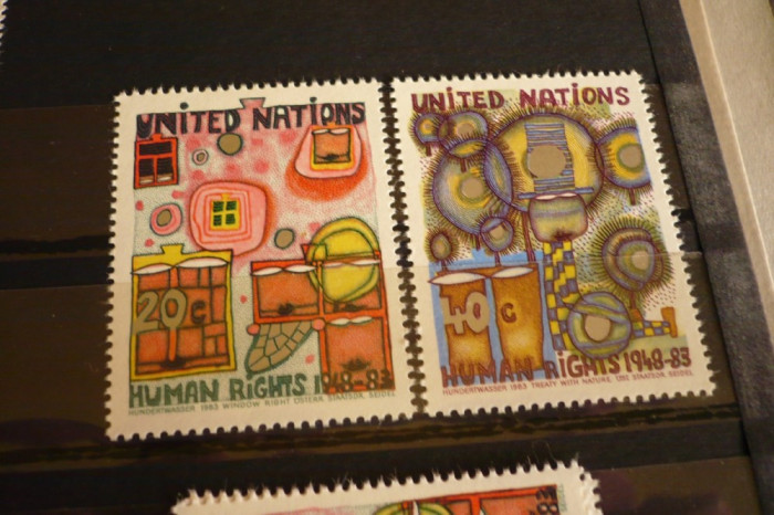 NATIUNILE UNITE NEW YORK 1983 &ndash; DREPTURILE OMULUI, serie nestampilata, A27