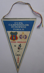 Fanion Steaua Bucuresti - Anderlecht, Cupa Campionilor Europeni 1986 foto