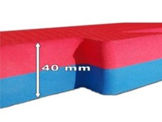 Saltele puzzle tatami 4cm 100cm rosu albastru foto