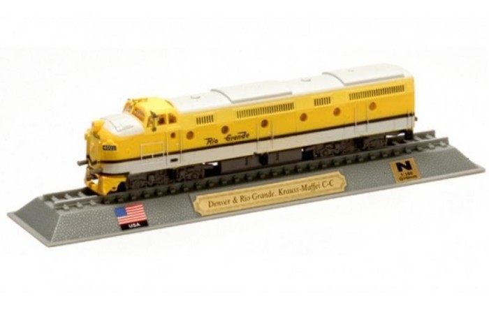 Macheta locomotiva Denver & Rio Grande Krauss Maffei C-C - USA scara 1:160 Macheta locomotiva Denver & Rio Grande Krauss Maffei C-C - USA scara 1:160