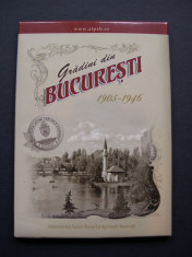 Gradini din Bucuresti 1905 - 1946. Lot 9 carti postale in cutie de protectie foto