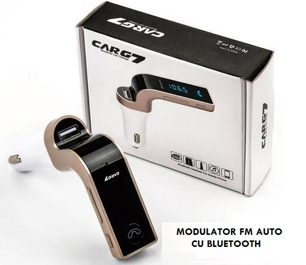 Modulator FM Bluetooth Wireless HandsFree G7 / Car Kit Auto Bluetooth  USB,SD,MP3, Modulator FM Stereo | Okazii.ro