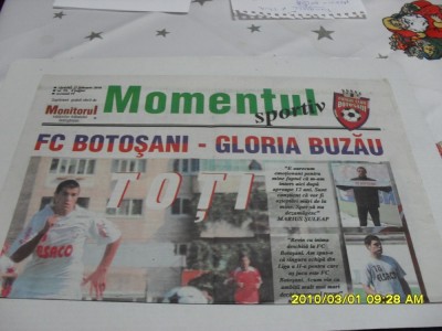 program FC Botosani - Gloria Buzau foto