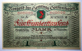 187 GERMANIA GONZENHEIM NOTGELD 2X500000 MARK 1923 AUNC SERII CONSECUTIVE