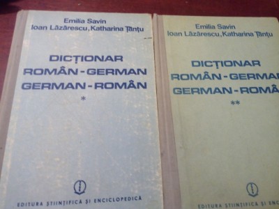 EM. SAVIN DICTIONAR ROMAN-GERMAN GERMAN-ROMAN 2 VOL. foto