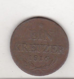 Bnk mnd Austria 1 kreuzer 1816 B, Europa