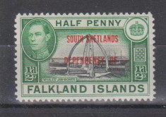 INSULELE FALKLAND - SOUTH SHETLANDS, 1944, nestampilat, MNH (GB1) foto