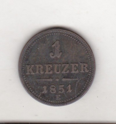 bnk mnd Austria 1 kreuzer 1851 E foto