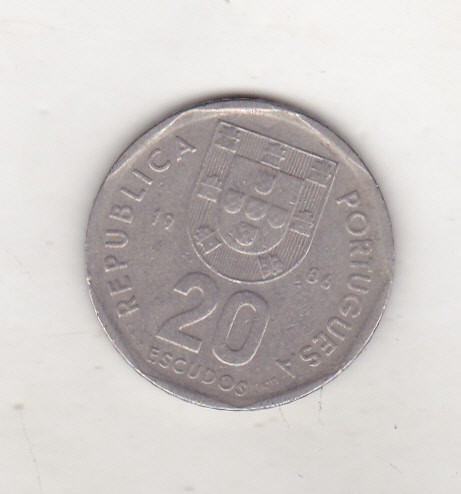 bnk mnd Portugalia 20 escudos 1986