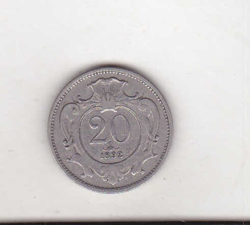 bnk mnd Austria 20 heller 1892