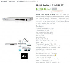 Lichidare stoc Unifi Switch 24-250 W POE foto