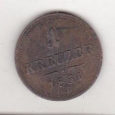 bnk mnd Austria 1 kreuzer 1851 E