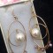 Cercei rotunzi eleganti inox placati cu aur 18k - GOLD filed