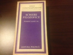 HERBERT MARCUSE, SCRIERI FILOZOFICE foto