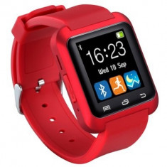 Ceas Rosu Smart Watch U80 sincronizare Bluetooth telefoane Android Nou in Cutie foto