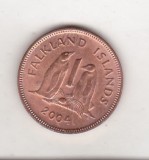 Bnk mnd Insulele Falkland 1 penny 2004 , pinguini, America Centrala si de Sud