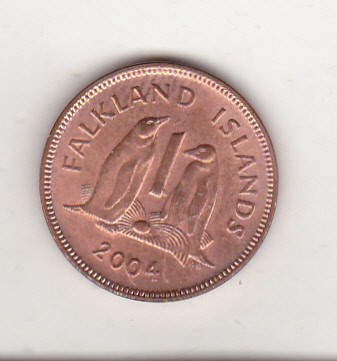 bnk mnd Insulele Falkland 1 penny 2004 , pinguini